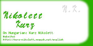 nikolett kurz business card